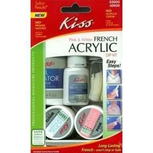  Kiss Pink & White French Acrylic Dip Kit #53000 Beauty