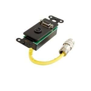 Cables to Go 42179 RapidRun DB9 + S Video Break Away Wall Plate (Black 