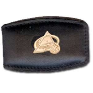   Colorado Avalanche Gold Plated Leather Money Clip