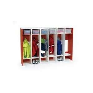  6 Section Locker Red
