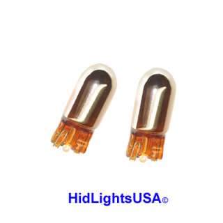 194 168 2825 12256 W5W Chrome Amber Light Bulbs Wedge  