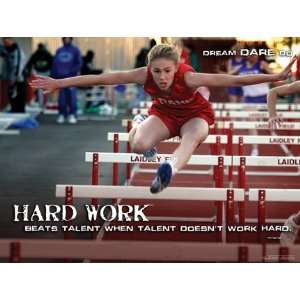  Womens Track and Field Motivational Poster Print 18 x 24 
