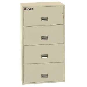  Sentry Safe 4L3010PY 4 Drawer Lateral File, 30 Wide, Fire 