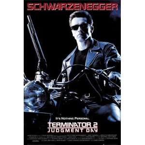 Terminator 2 Judgment Day Movie Poster Arnold Schwarzenegger   Wood 