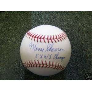 Signed Moose Skowron Baseball   5x W s Champs Nl   Autographed 