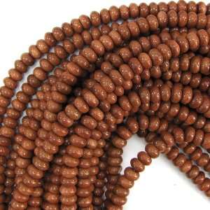  5x8mm goldstone rondelle beads 15 strand