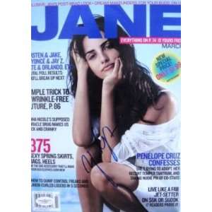 Penelope Cruz SEXY Signed NO LABEL JANE Magazine JSA   Sports 