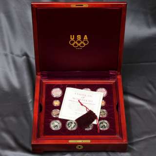 1995 96 US Olympic Atlanta Commemorative Gold/Silver 32 Coin Boxed Set 