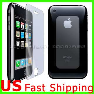 FRONT BACK SCREEN PROTECTOR COVER FOR APPLE IPHONE 3G S  