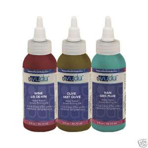 YUDU Muted Colors Inks (Wine, Rain, Olive) 3 oz  