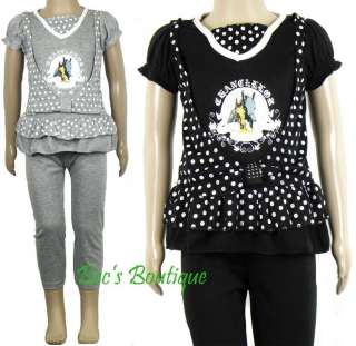   Top and Leggings Full Outfit Set 3 12yr Kids Childrens Clothing  