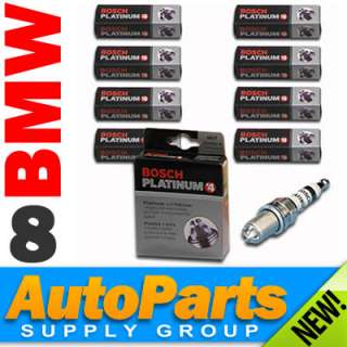 BMW Spark Plugs OEM Bosch Platinum+4  Factory Spec Set V8 5,6,7,M,X 