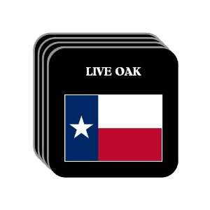 US State Flag   LIVE OAK, Texas (TX) Set of 4 Mini Mousepad Coasters