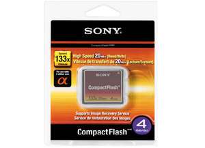 Sony NCFC4G 4GB CompactFlash Memory CF Card 133x 20Mbps Alpha DLSR 
