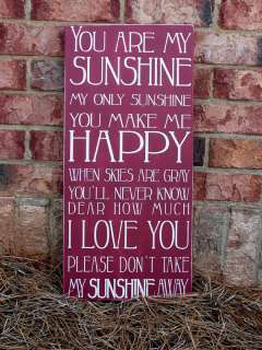 You are My Sunshine Subway Sign Painted Distressed  