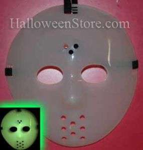 UV Glow in Dark Hockey Halloween Mask Jason Friday 13th  