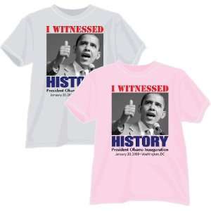  Barak Obama I witnessed History Grey T shirt Sports 