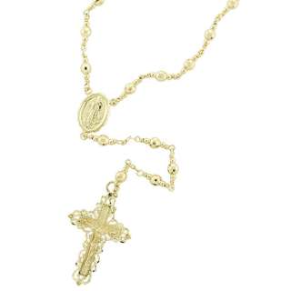 14K Gold over Silver D/C Bead Rosary 28  