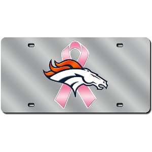 Rico Denver Broncos Breast Cancer Awareness Silver Laser Tag   Denver 