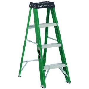 Louisville Ladder FS4004 225 Pound Duty Rating Fiberglass Step Ladder 