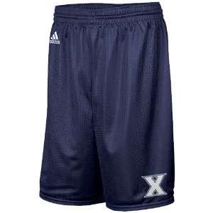  adidas Xavier Musketeers Navy Blue Super Logo Mesh Shorts 