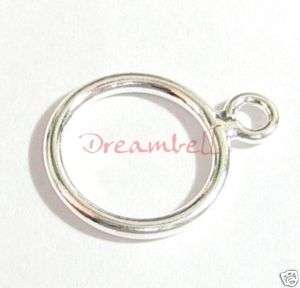 Silver CLOSED DOUBLE JUMP RING Pendant Connector 15mm  