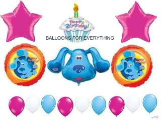 Blues Clues Girl Birthday Party Deluxe 15 Balloons Magenta Set FREE 