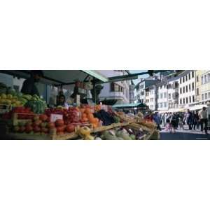 Group of People in a Street Market, Lake Garda, Italy Photographic 