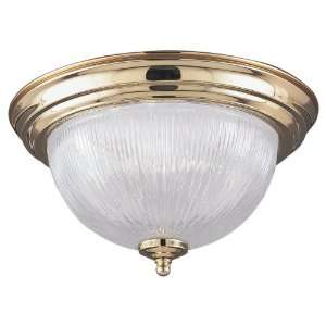  Sea Gull Lighting 7597 02 Ceiling Fixture, Clear Ribbed 