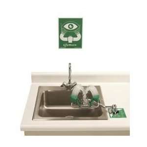 Haws 7611 Polished Chrome Single action swing away eye/face wash with 