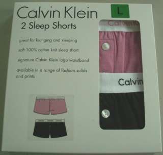 New Boxed Set of 2 Calvin Klein Cotton Sleep Shorts Pick M L XL 4 