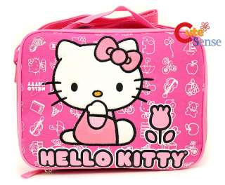 Hello Kitty Lunch BAG School Snack Carry Box Pink Tulip  