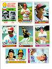 1970s 1980s Topps MLB Card Lot Yount Jackson Palmer Stargell Molitor 
