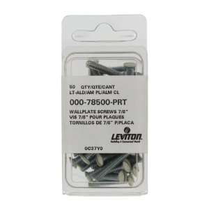 Leviton 78500 PRT 7/8 Inch Long 6 32 Thread, Oval Head Milled Slot 