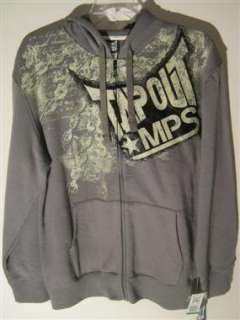 NWT Young Mens Black Gray Tapout MPS Graphic Hoodie Hoody RP$60 Size L 