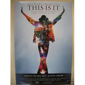  This Is It Michael Jackson Movie Dvd Poster 27x40 