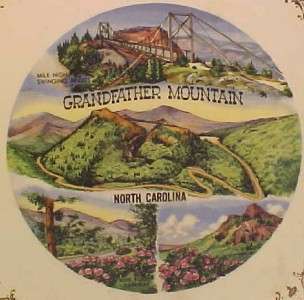 Vintage GRANDFATHER MOUNTAIN NORTH CAROLINA SOUVENIR PLATE