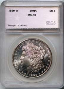 1899 O $1 Silver Morgan Dollar BU+ Slabbed + Labeled  