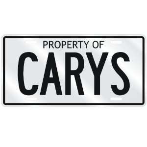  NEW  PROPERTY OF CARYS  LICENSE PLATE SIGN NAME