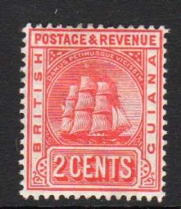 British Guiana 2 Cent Stamp c1907 10 F373  
