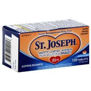  St. Joseph Low Dose Aspirin    81 mg   120 Tablets Health 