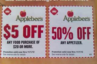 Applebees coupons. NATIONWIDE  