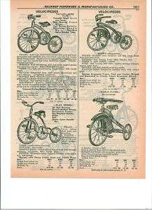 1937 Velocipedes Tricycles World flyer Streamlined ad  