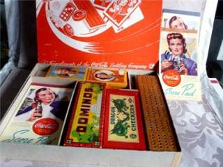 1940s Coca Cola Game Set, Complete in Box, Given to Soldiers in WW11 