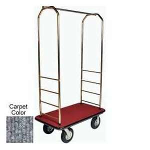  Easy Mover Bellman Cart Brass, Gray Carpet, Black Bumper 