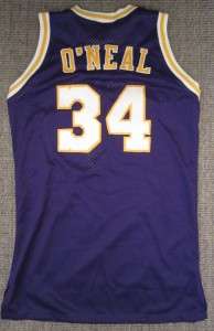 SHAQUILLE ONEAL SIGNED JERSEY LOS ANGELES LAKERS PSA/DNA SHAQ MOUNTED 