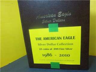 SILVER EAGLES~26 COINS~UNCIRCULATED~MINT SET IN BOOK  