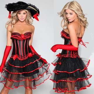 moulin rouge burlesque costume Corset Top Dress & Skirt  