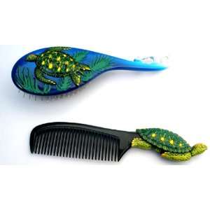 Sea Turtles Themed Comb & Hairbrush Grooming Set For Children   Turtle 