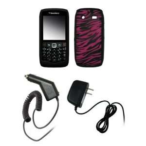 BlackBerry Pearl 3G 9100   Premium Hot Pink and Black Zebra Stripes 